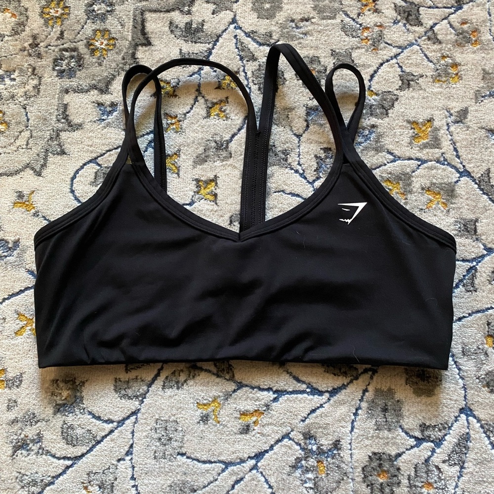 Gymshark Black Strap Feature Sports Bra - Picture 3 of 4
